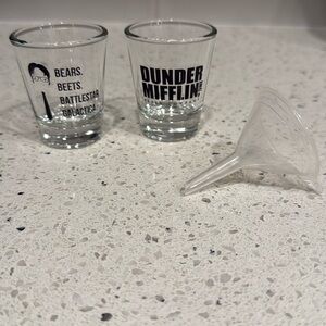 Dunder Mifflin Clear Shot Glass Set